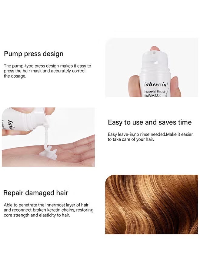 lakerain Leave-In Repair Hair Mask, Restores Dry And Damaged Hair, 50ml - Image 3